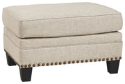 Ashley Furniture Claredon - Linen - Ottoman | Meri Furniture
