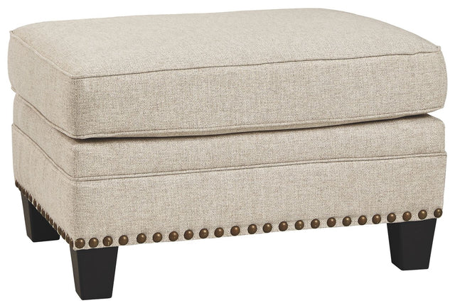 Ashley Furniture Claredon - Linen - Ottoman | Meri Furniture