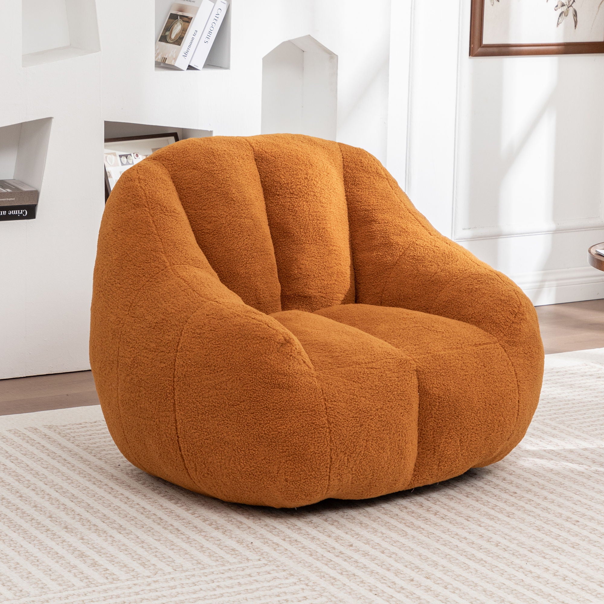 Comfy Bean Bag Chair With Memory Foam Filler, Tufted Soft