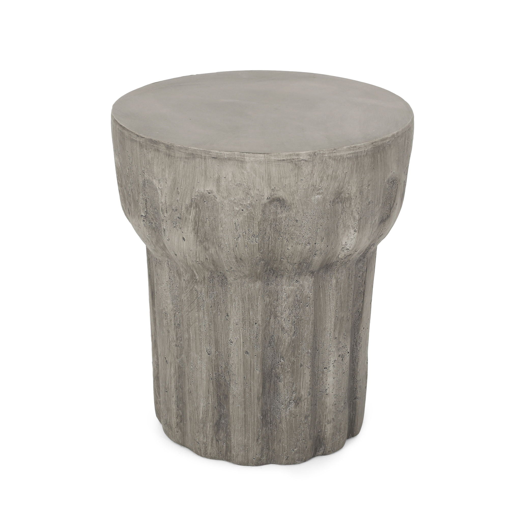 Outdoor Round Side Table - Gray