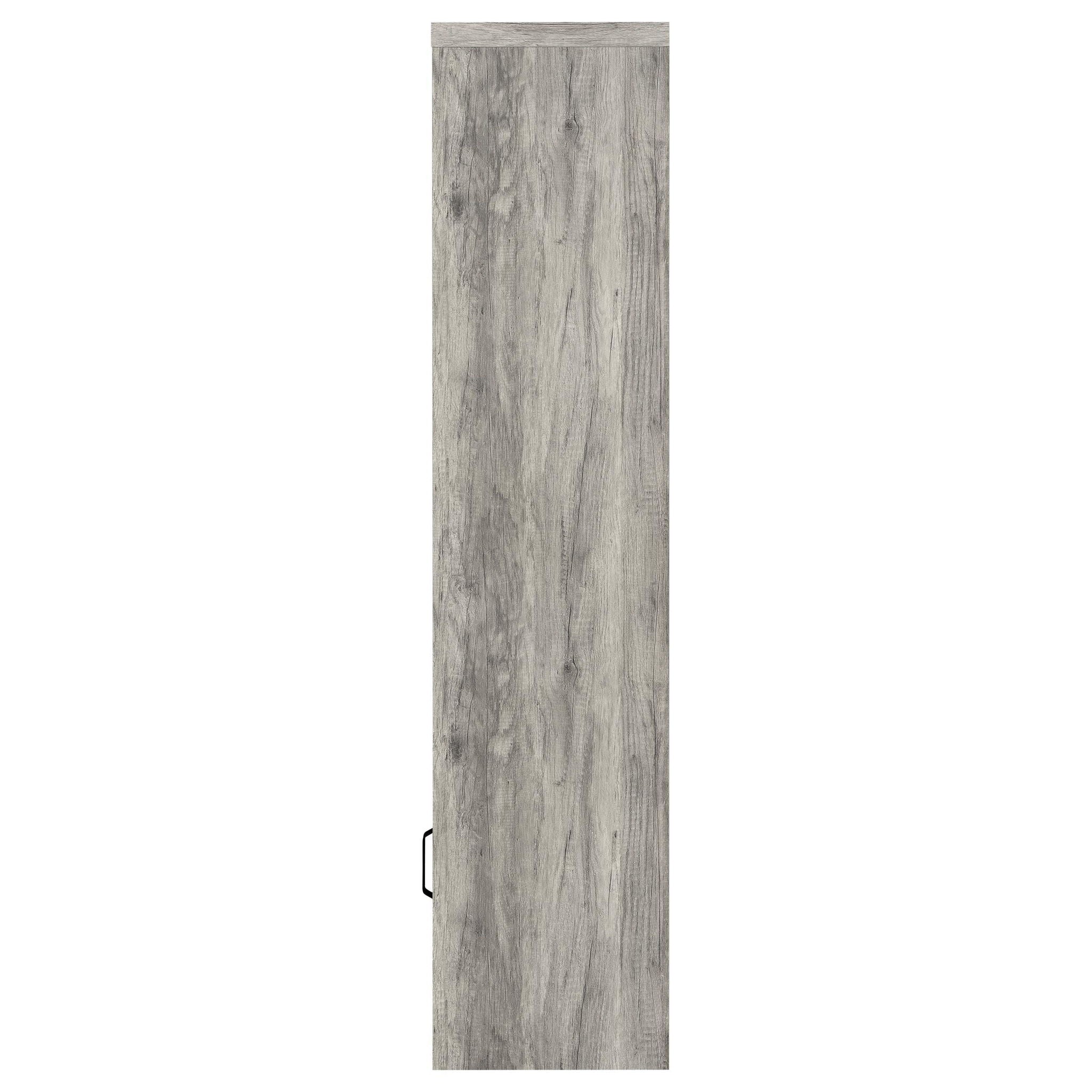 Burke 4-shelf Engineered Wood Media Tower Grey Driftwood