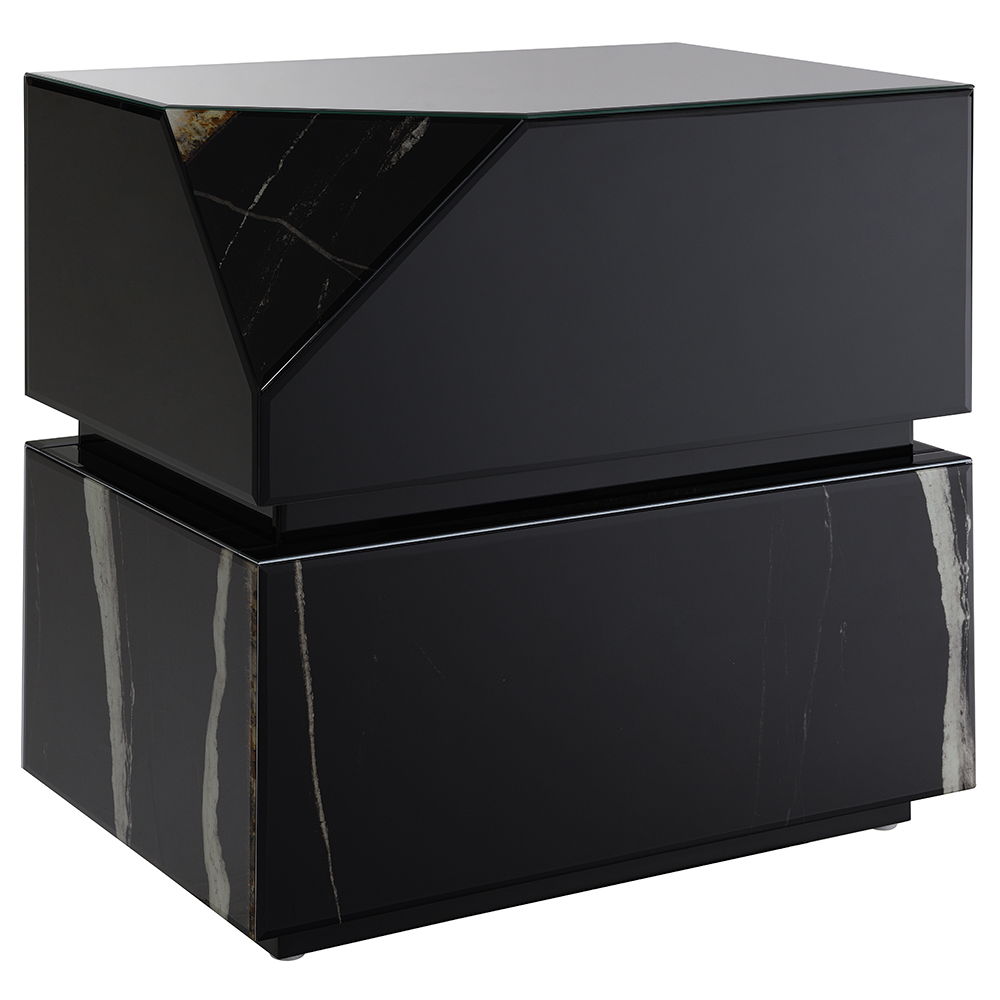 ACME Drisana - End Table - Black Mirrored Finish | Meri Furniture
