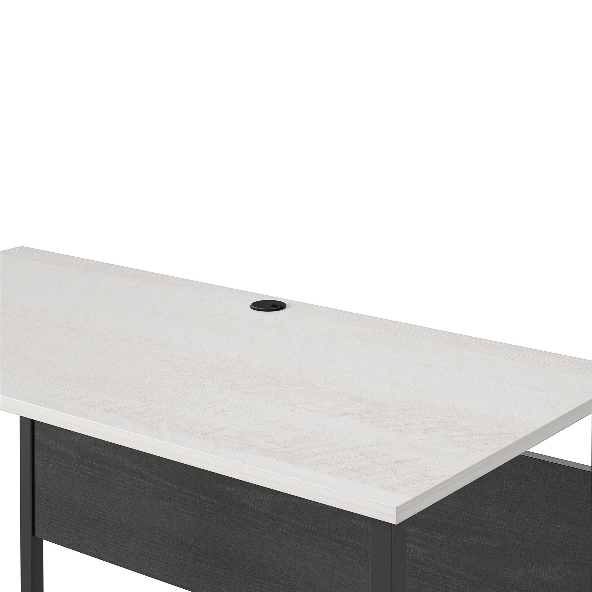Sorina - Writing Desk - White / Light Oak