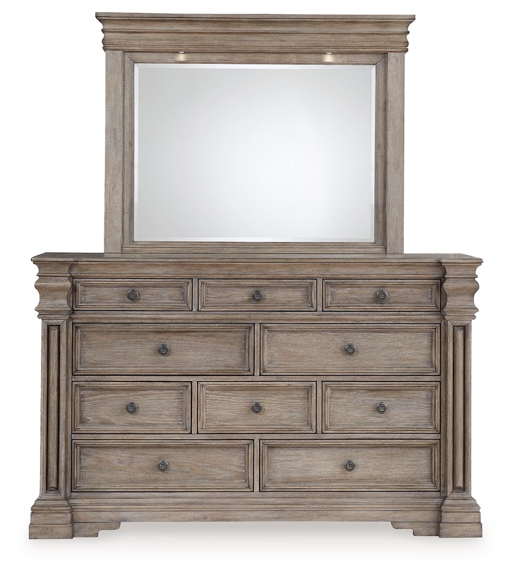 Signature Design by Ashley® Blairhurst - Light Grayish Brown - Dresser And Mirror | Meri Furniture