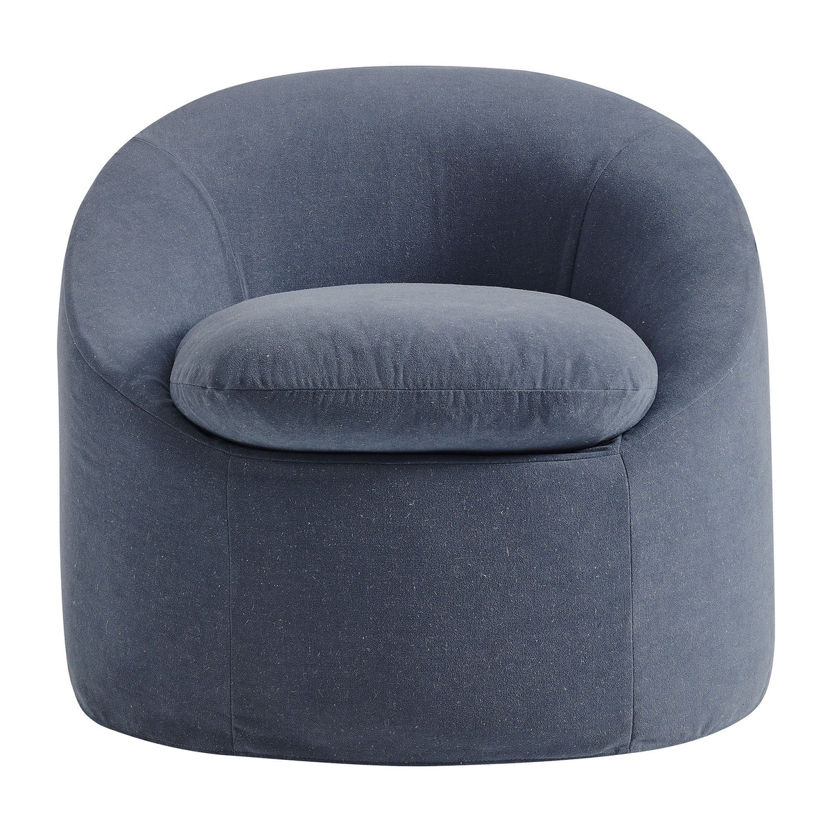 Sadie Slipcovered Linen-Blend Round Accent Chair by Modway