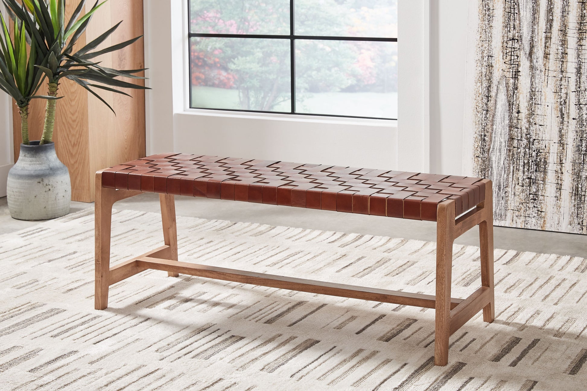 Signature Design by Ashley® Lemmund - Natural / Brown - Accent Bench | Meri Furniture