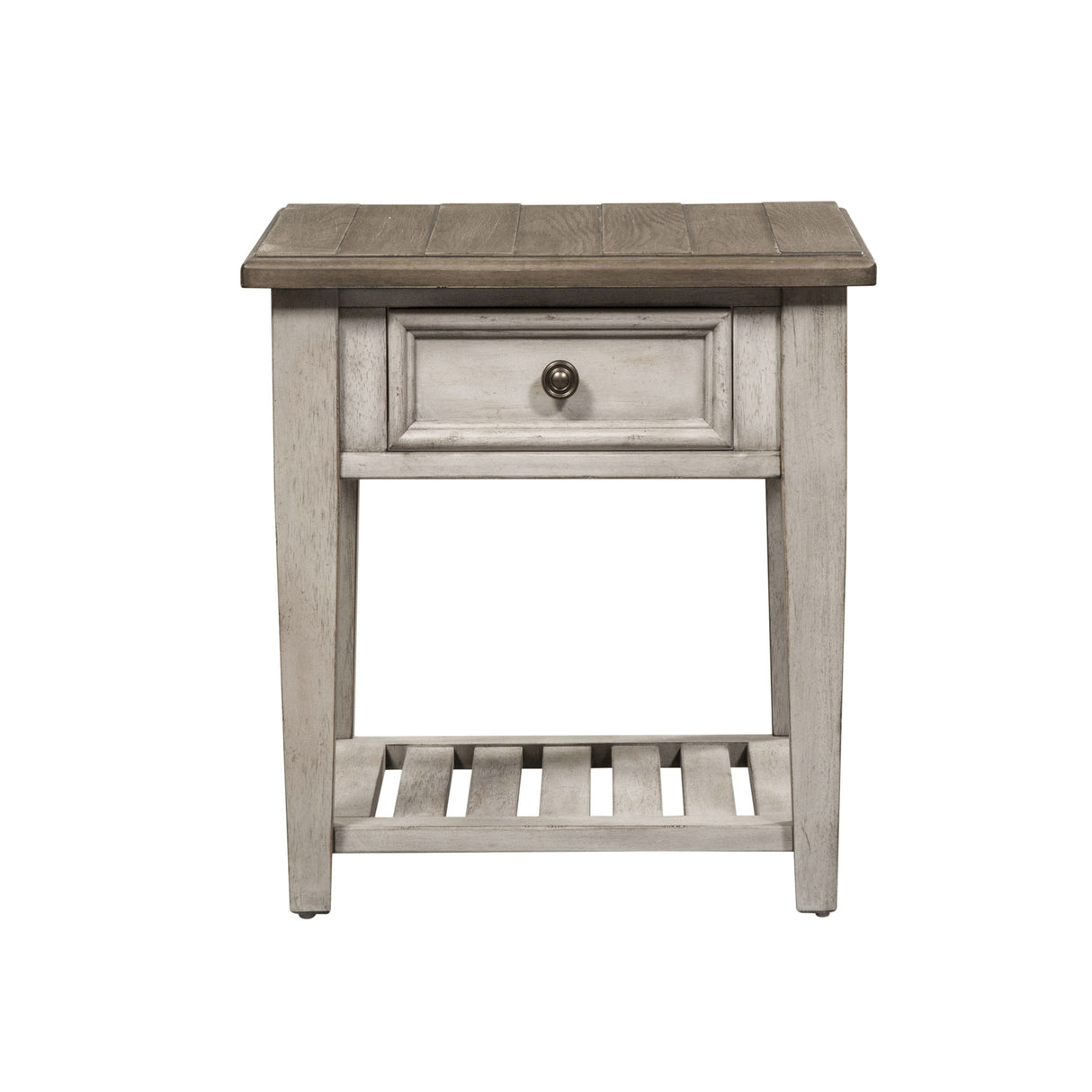 Liberty Furniture Heartland - Drawer End Table - White | Meri Furniture