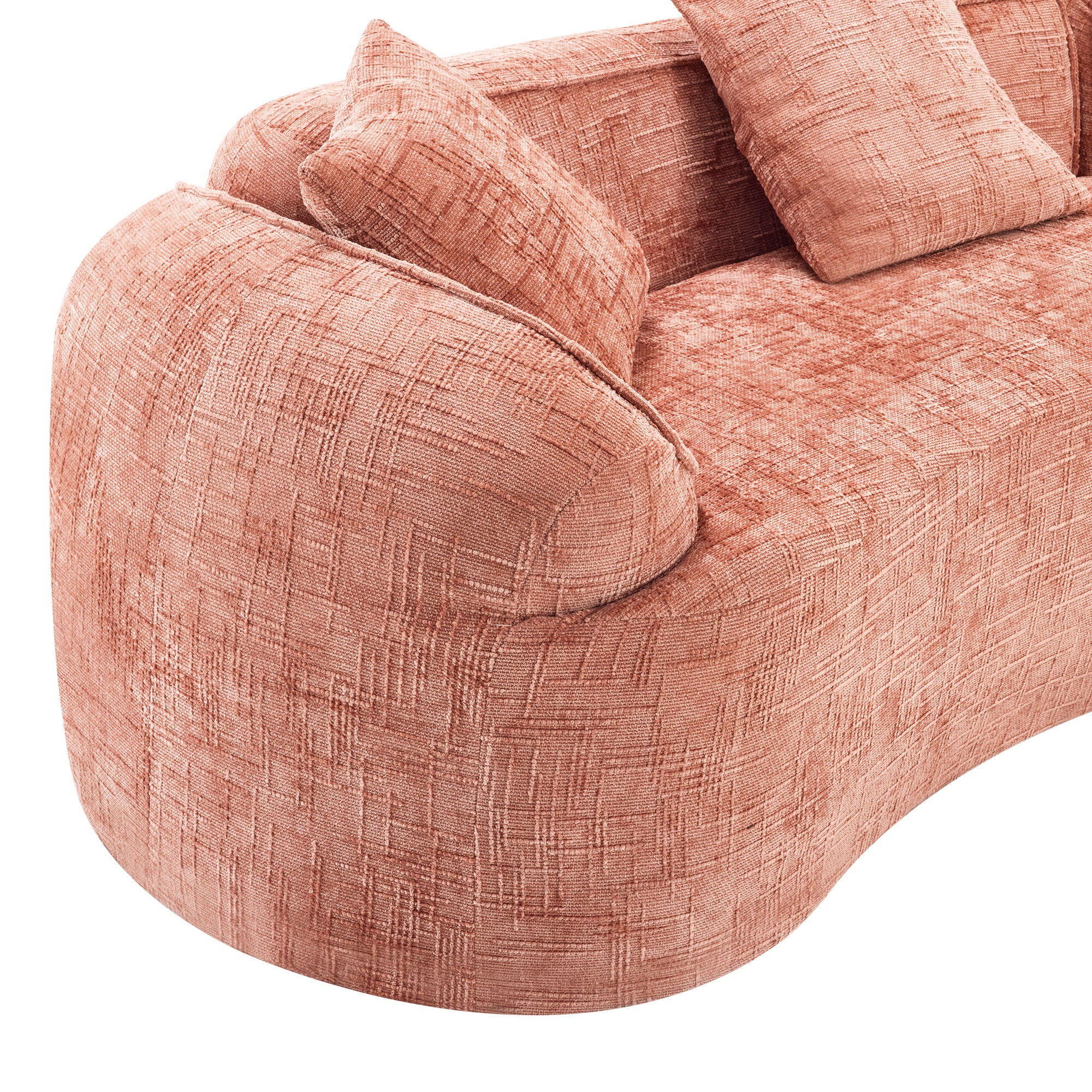 Curved Compressed Sofa, Nordic-Style Design For Living Room