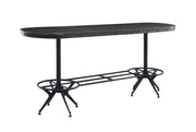 ACME Zangief - Counter Height Table - Salvaged Brown & Black Finish | Meri Furniture