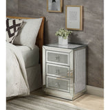 Lavina - Accent Table - Mirrored & Faux Diamonds - 26"