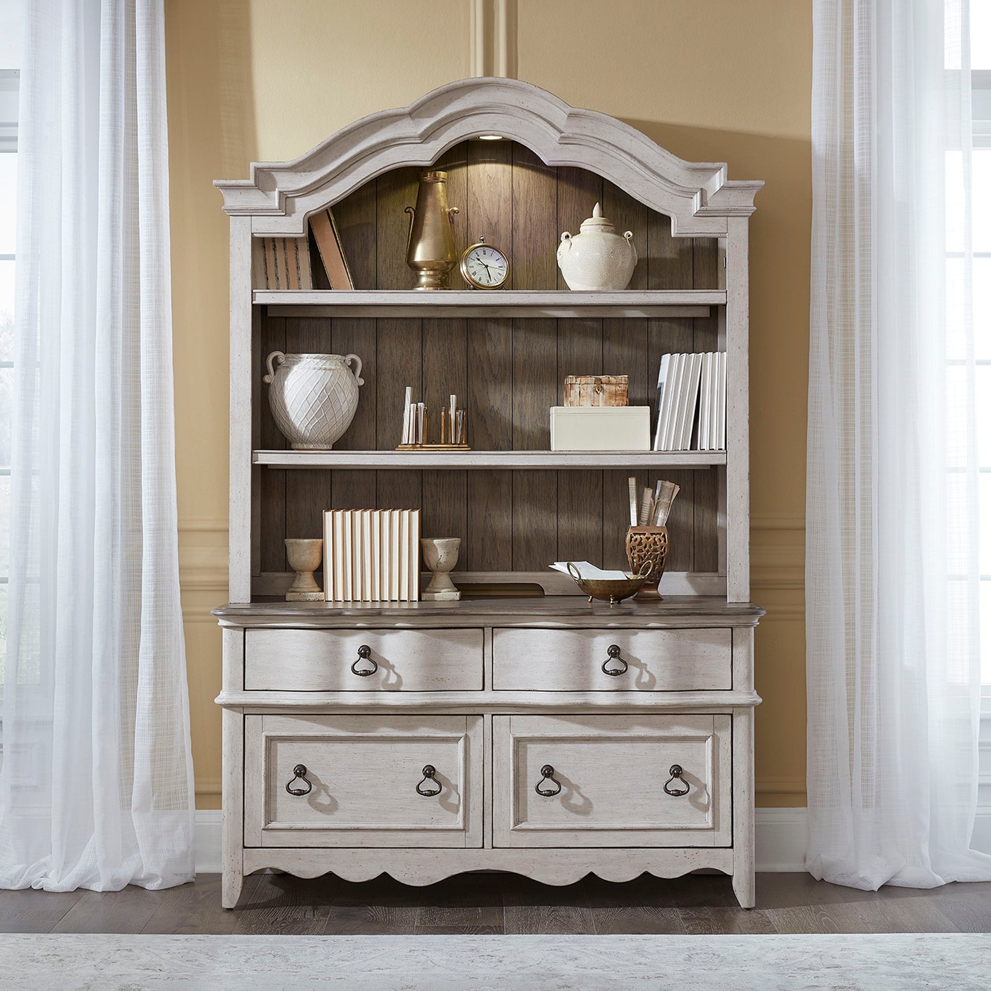 Liberty Furniture Chesapeake - Credenza & Hutch | Meri Furniture