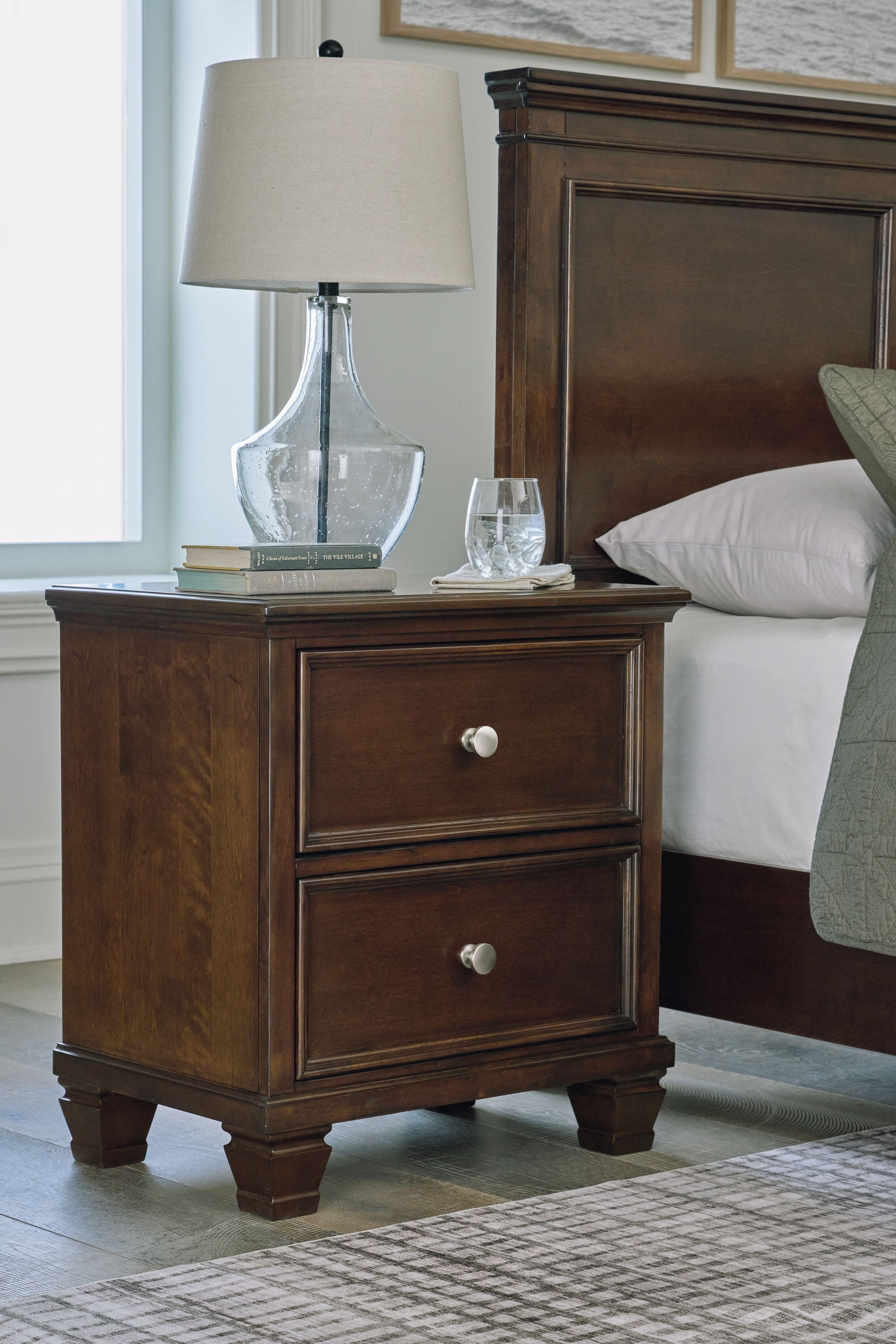 Signature Design by Ashley® Danabrin - Brown - Two Drawer Nightstand | Meri Furniture