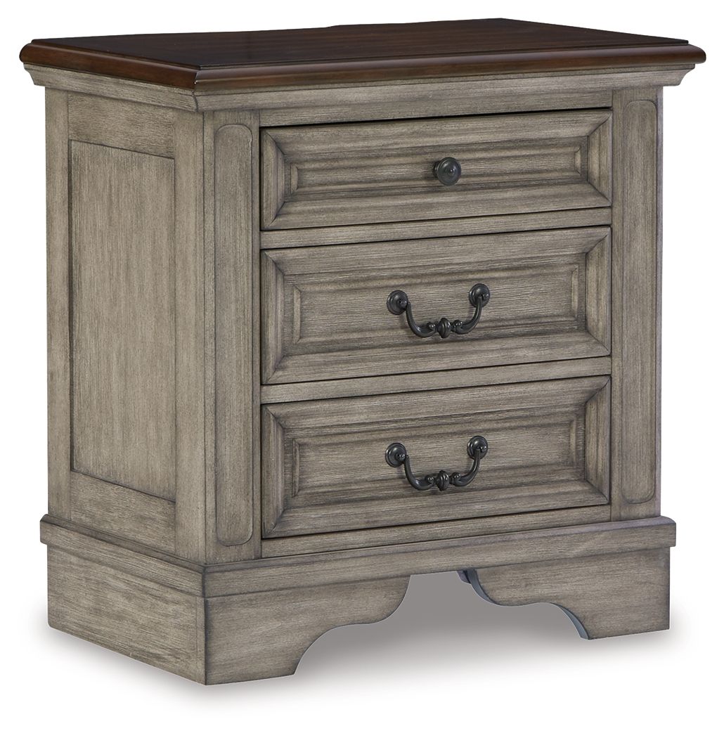 Signature Design by Ashley® Lodenbay - Antique Gray - Three Drawer Night Stand | Meri Furniture