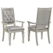 Coaster Fine Furniture Bling Game - Dining Arm Chair (Set of 2) - Metallic Platinum | Meri Furniture