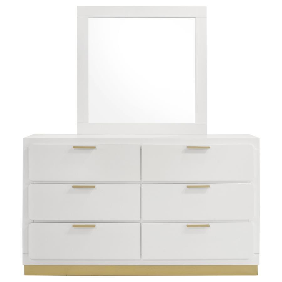 Coaster Fine Furniture Caraway - 6-Drawer Bedroom Dresser With Mirror | Meri Furniture
