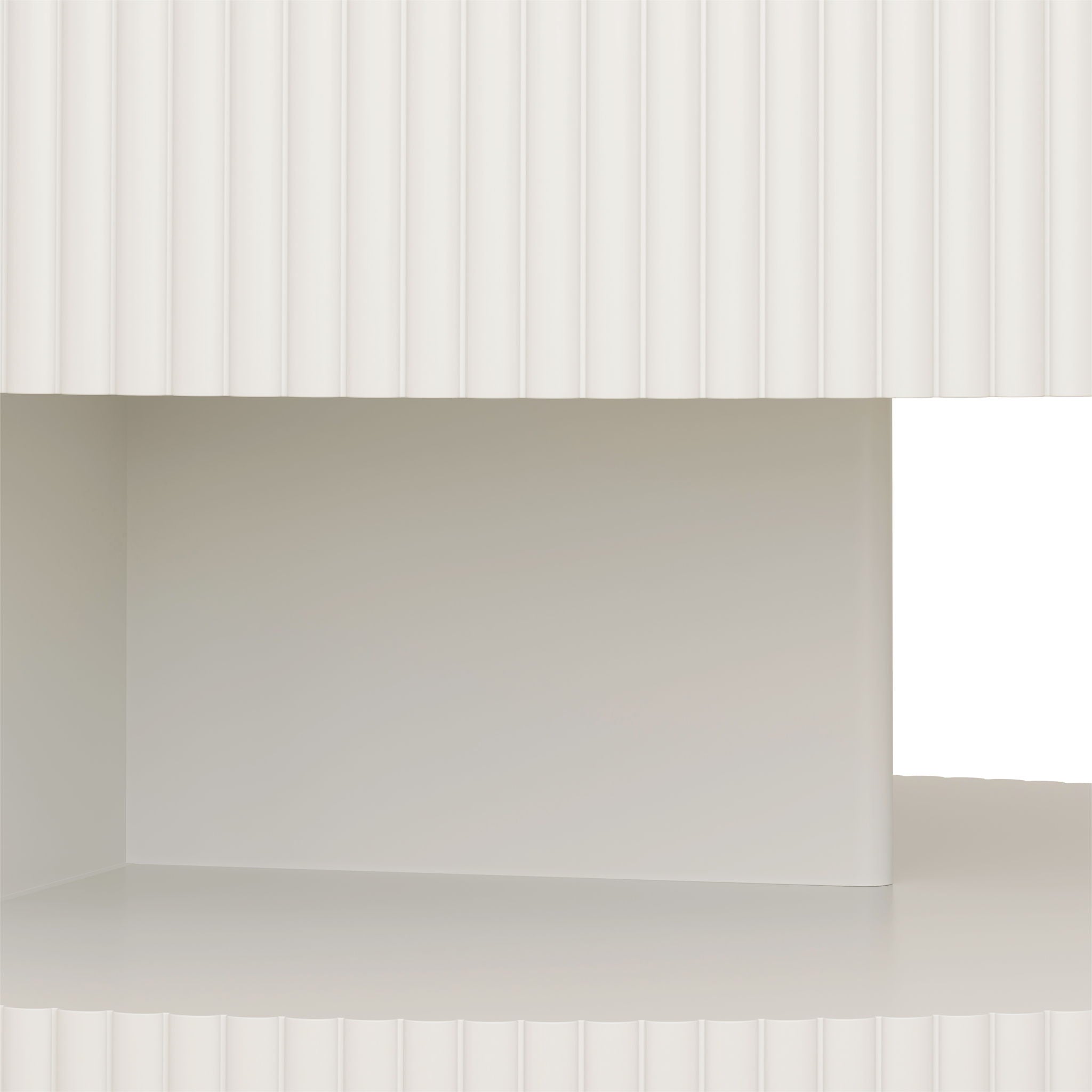 Round Coffee Table With Storage, Vertical Stripe Design