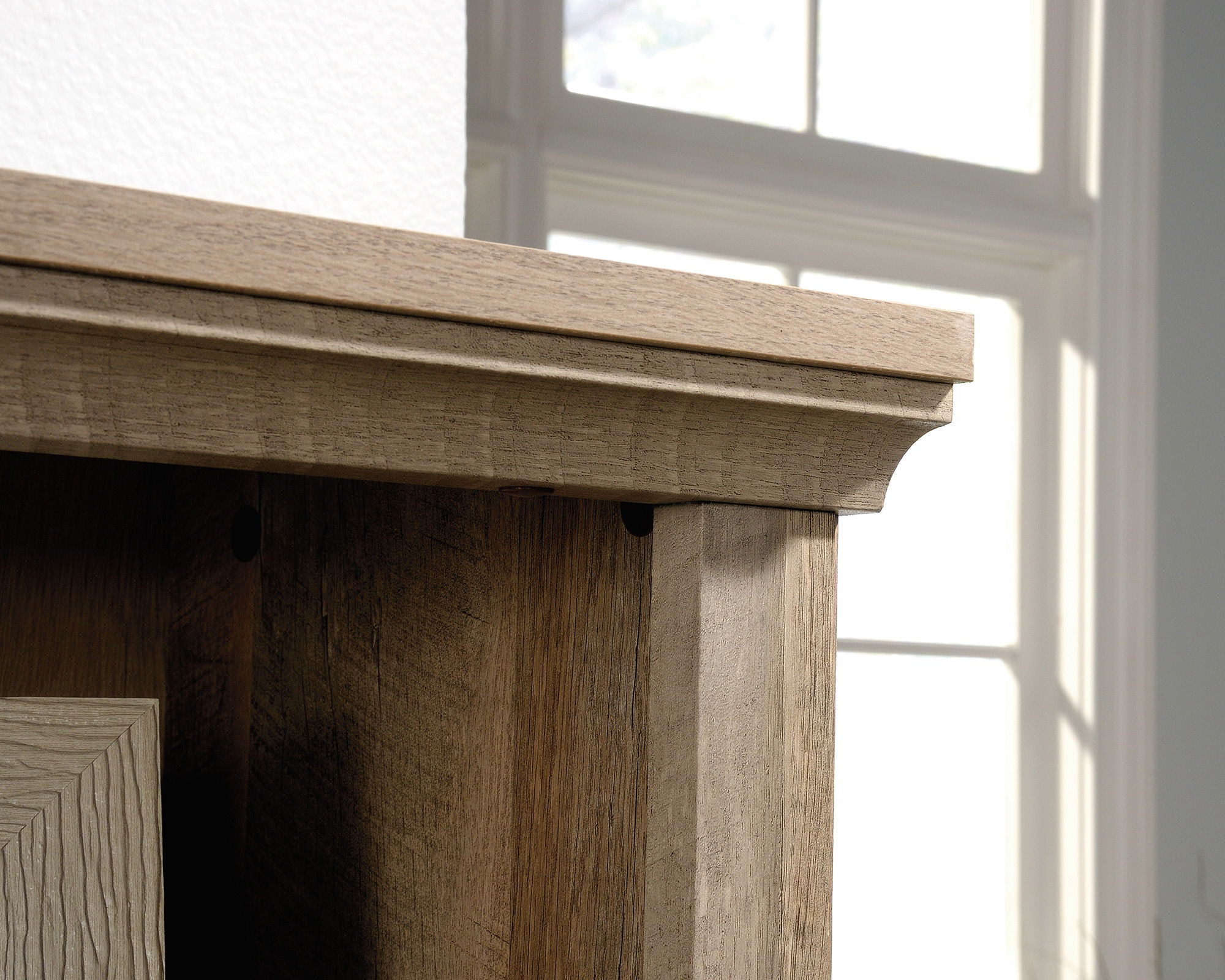 Farmhouse Style 5-Shelf Bookcase with Doors