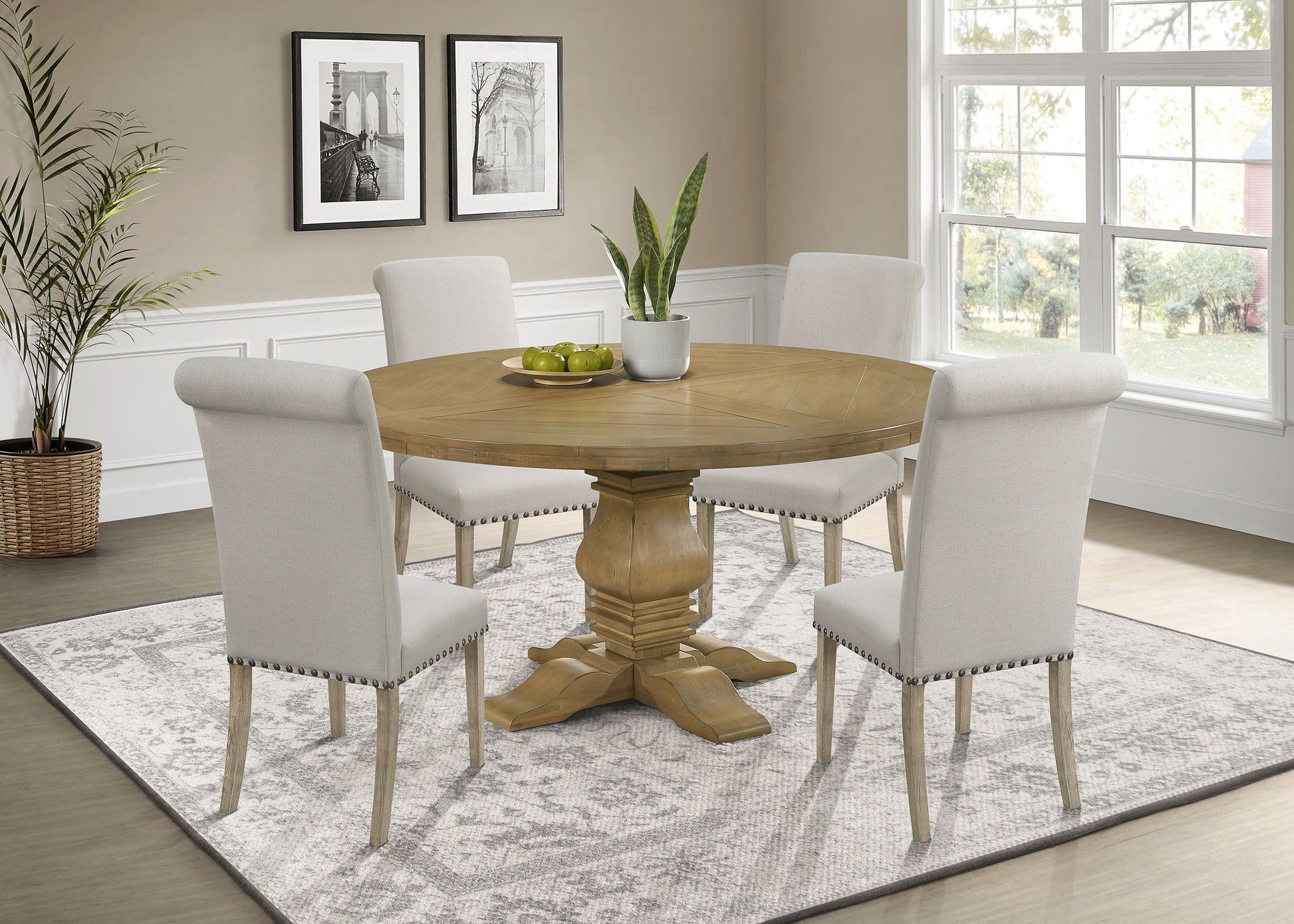Coaster Fine Furniture Florence - Round Dining Table Set | Meri Furniture
