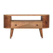 Mini Rounded Entertainment Unit - Oak