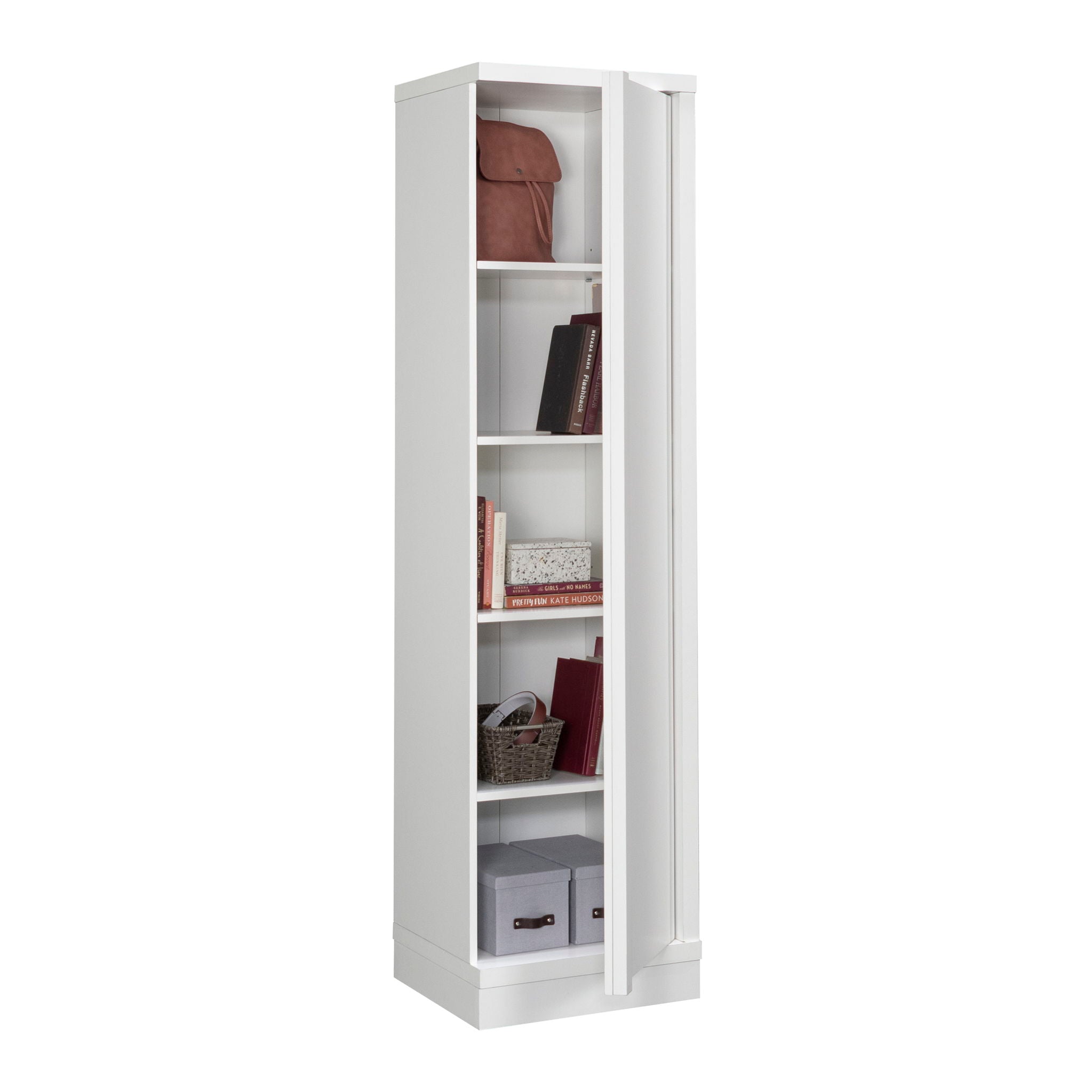 Single-Door Storage Cabinet in White