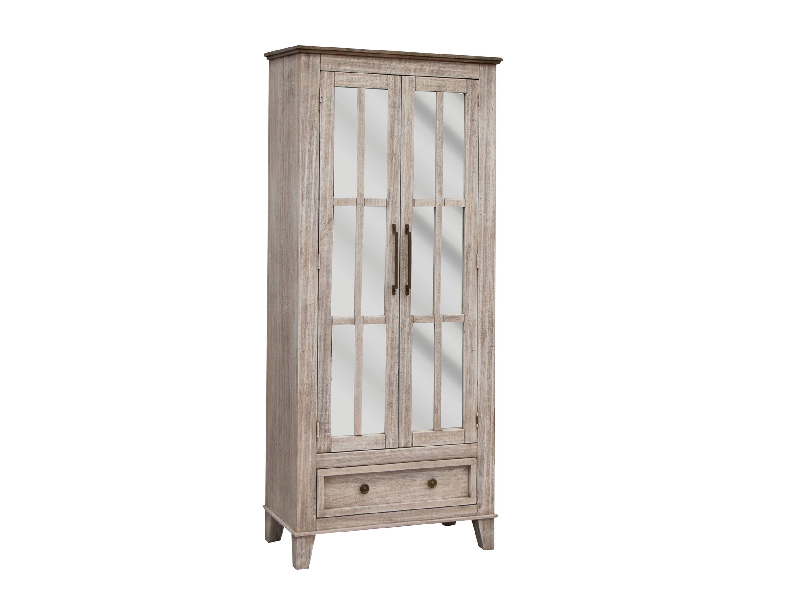 International Furniture Direct Sahara - Cabinet - Light Cream / Brown Caramel | Meri Furniture