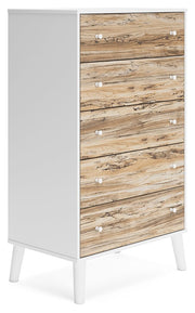 Signature Design by Ashley® Piperton - Brown / White - Five Drawer Chest | Meri Furniture