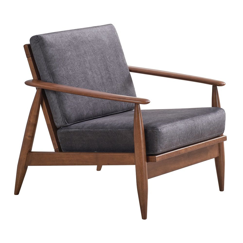 ACME Alisa - Accent Chair - Charcoal & Brown | Meri Furniture
