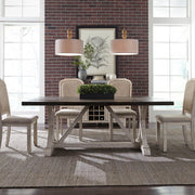 Liberty Furniture Willowrun - Trestle Table - Rustic White | Meri Furniture