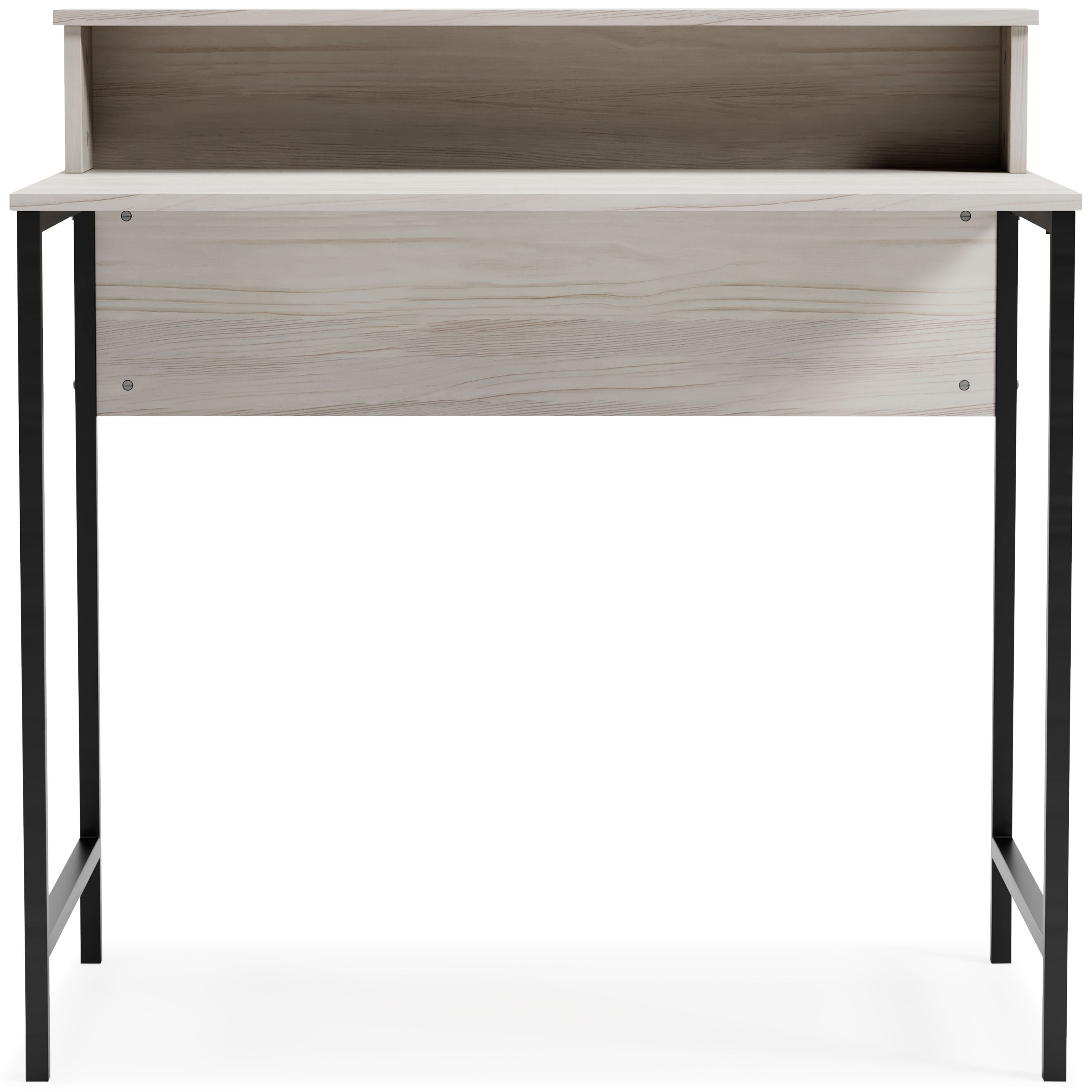 Signature Design by Ashley® Bayflynn - White / Black - Home Office Desk With Hutch | Meri Furniture