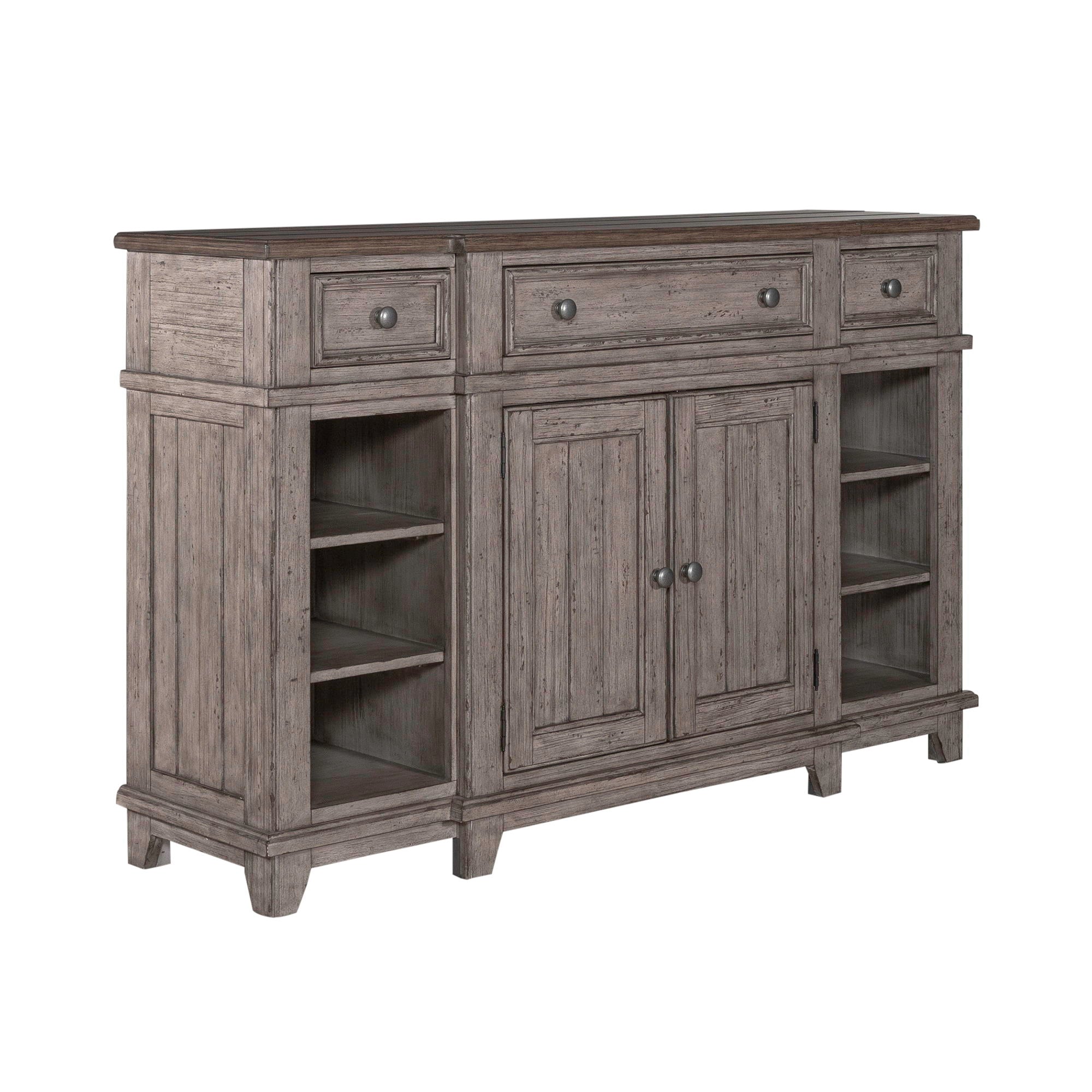 Liberty Furniture River Place - Breakfront Server | Meri Furniture
