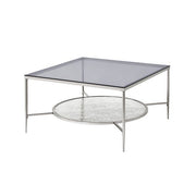 ACME Adelrik - Coffee Table - Glass & Chrome Finish | Meri Furniture