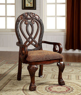 Furniture of America Wyndmere - Arm Chair (Set of 2) - Cherry | Meri Furniture