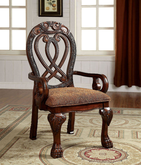 Furniture of America Wyndmere - Arm Chair (Set of 2) - Cherry | Meri Furniture