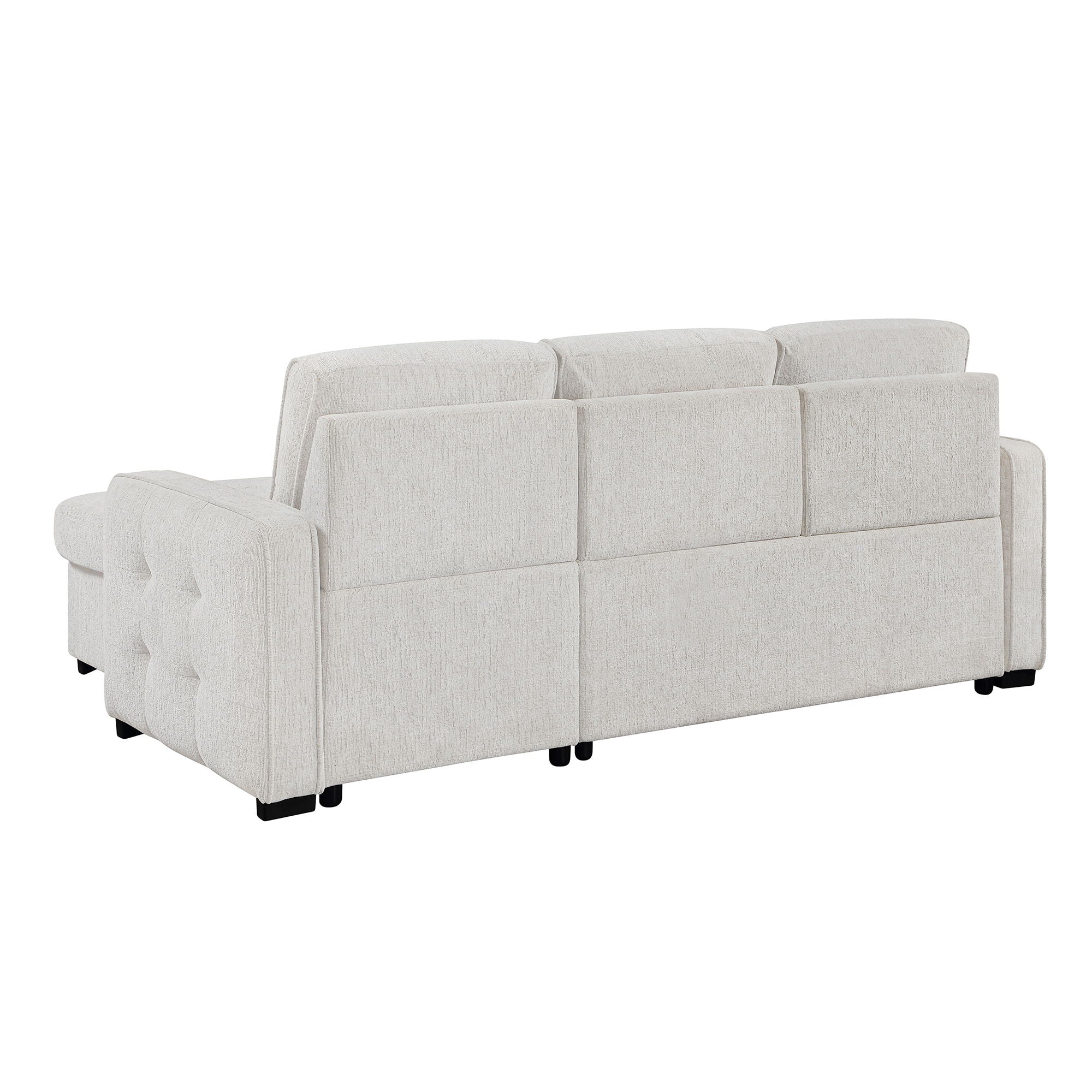 Gustavo - Sofa, Pull Out Bed, Storage Chaise, USB And Cup Holders - Beige