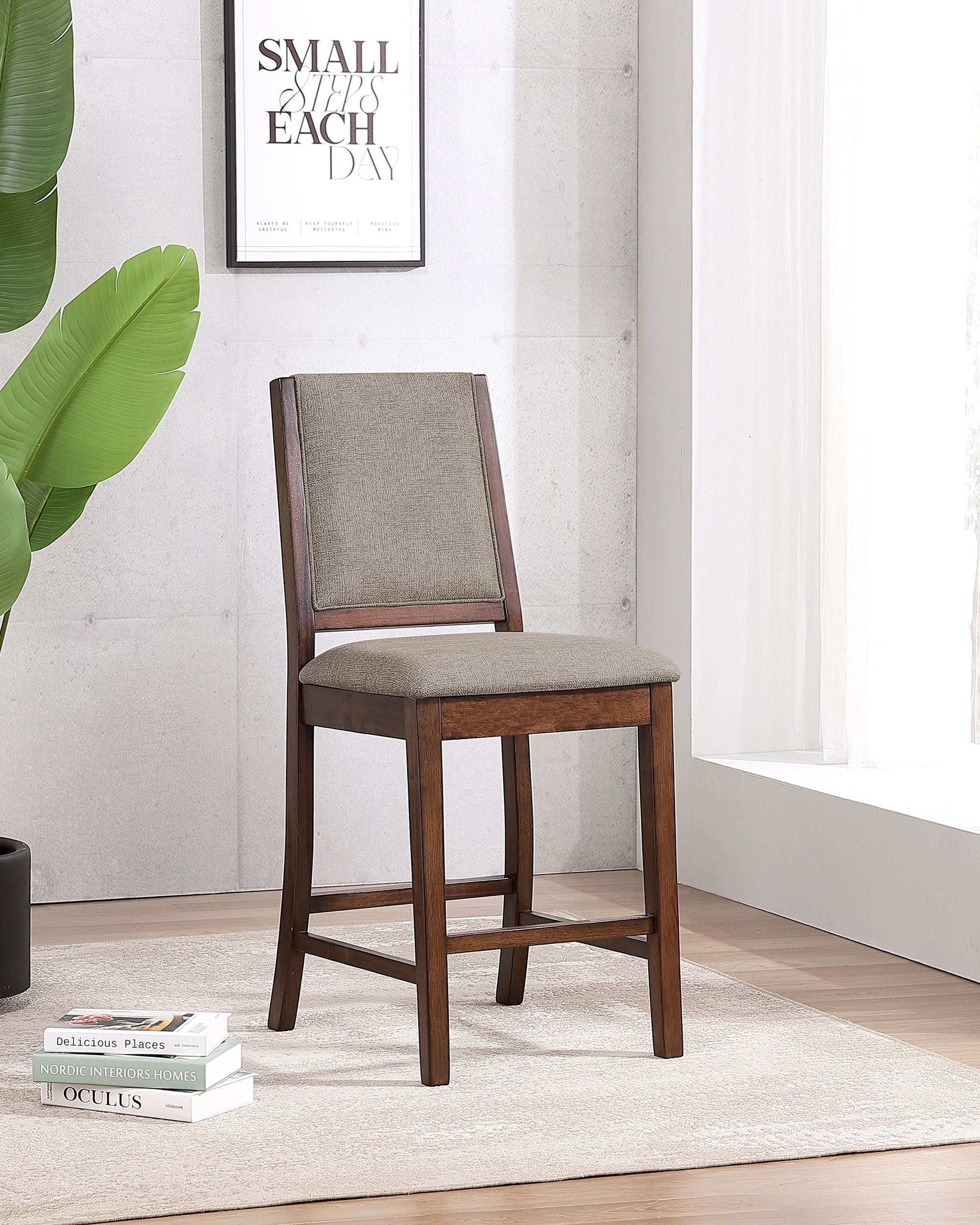 Coaster Fine Furniture Patterson - Upholstered Counter Chair (Set of 2) - Mango Oak | Meri Furniture