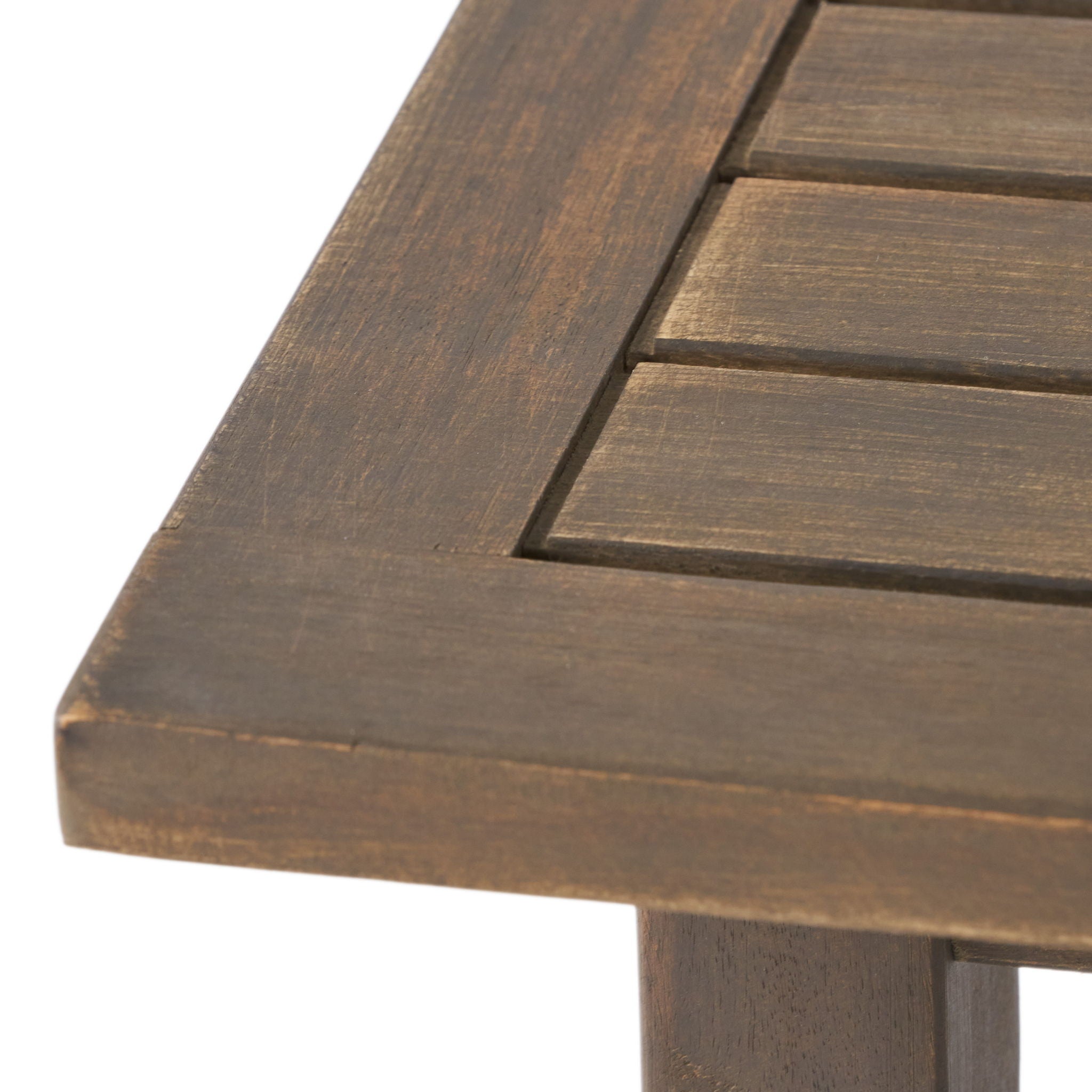 Kinesis - Outdoor Side Table With Slatted Top And Wood Frame