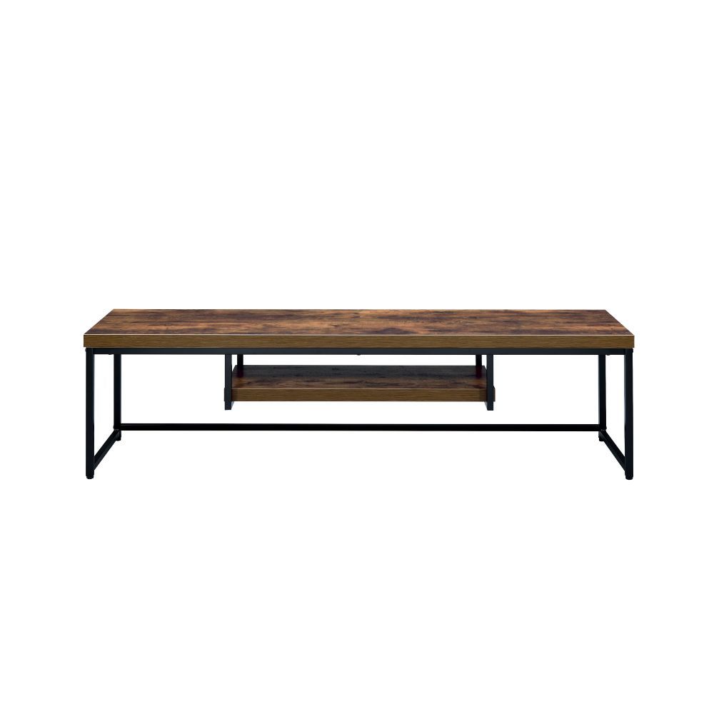 ACME Bob - TV Stand - Weathered Oak & Black - 16" | Meri Furniture