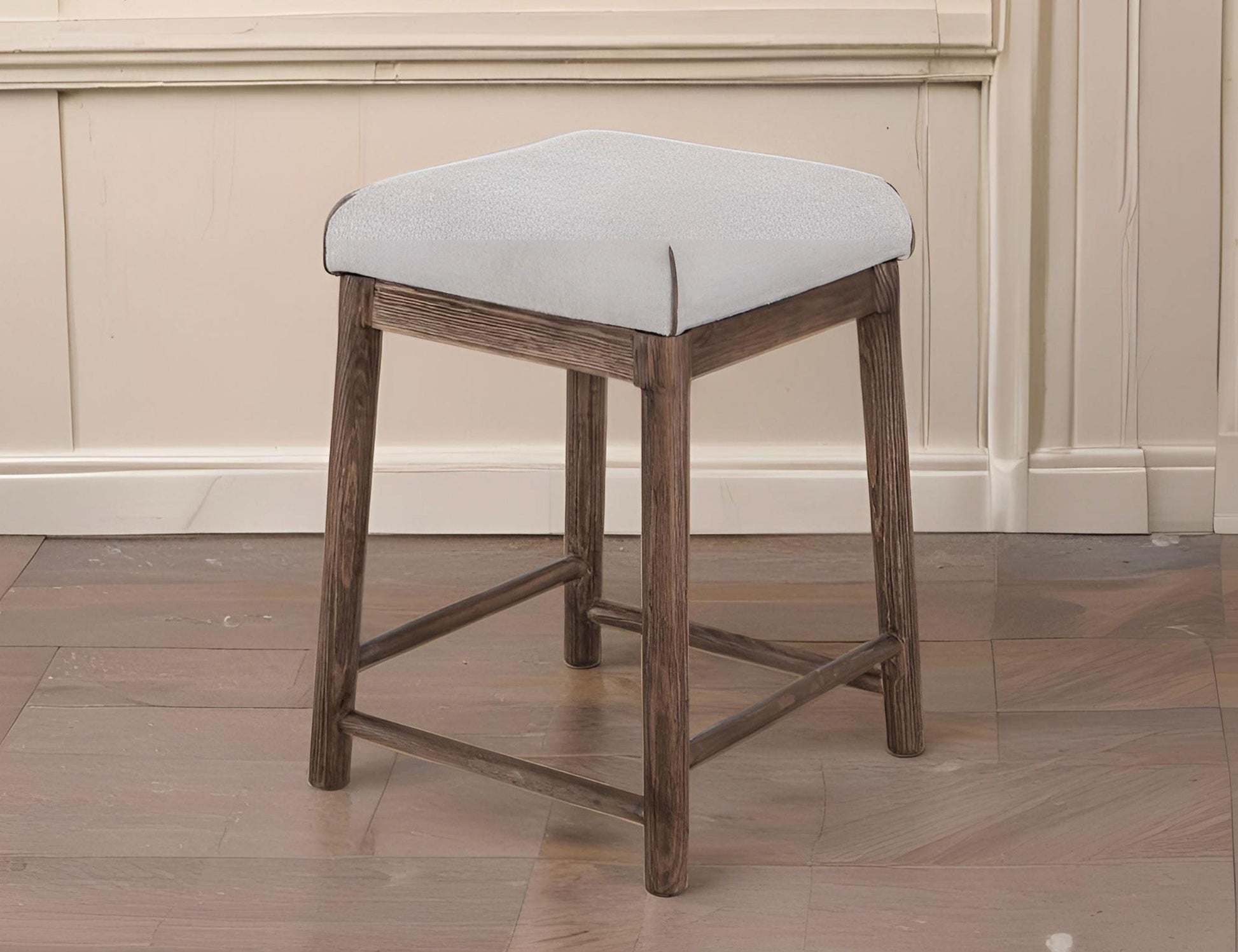 International Furniture Direct Olimpia - Stool - Brown / Gray | Meri Furniture