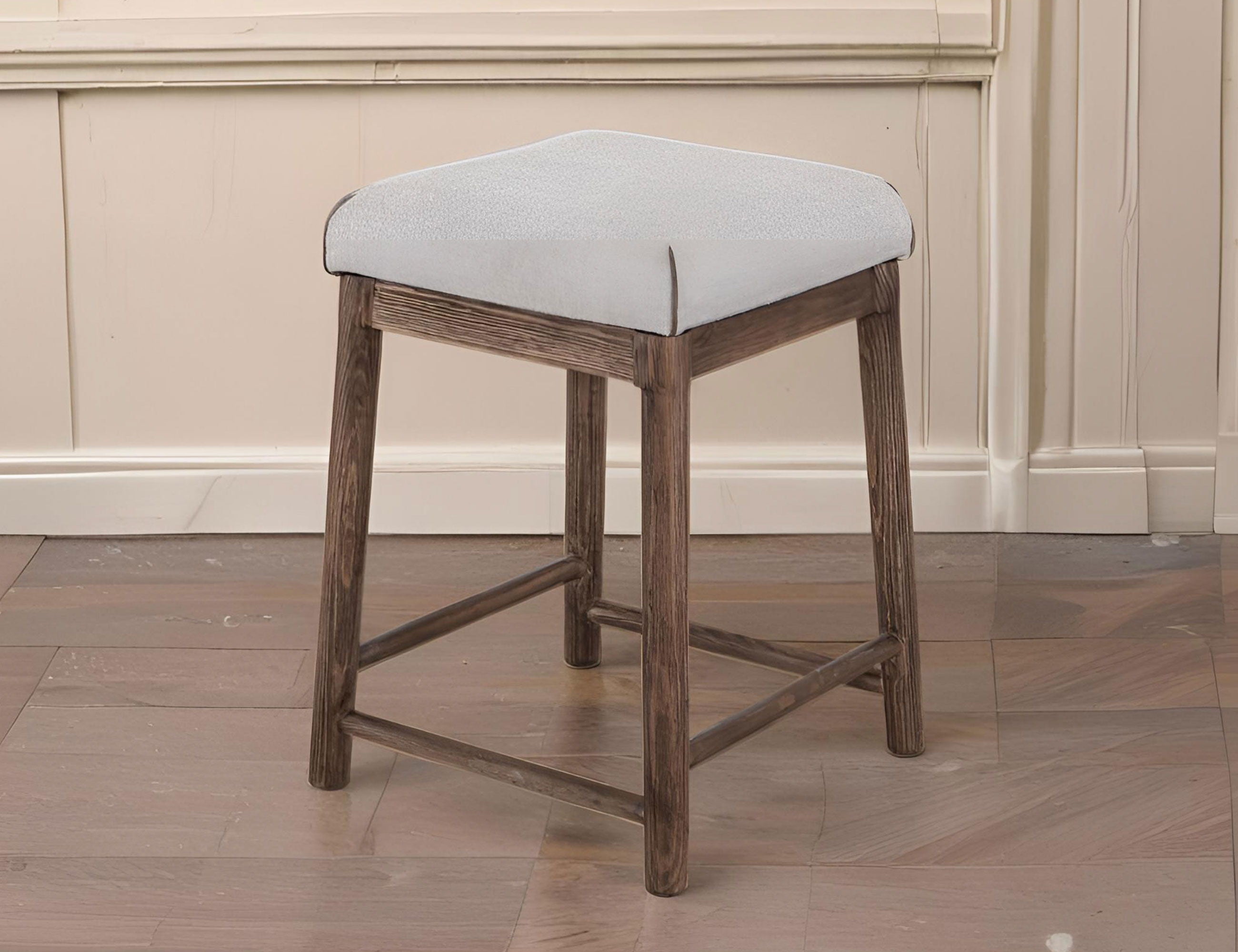 International Furniture Direct Olimpia - Stool - Brown / Gray | Meri Furniture