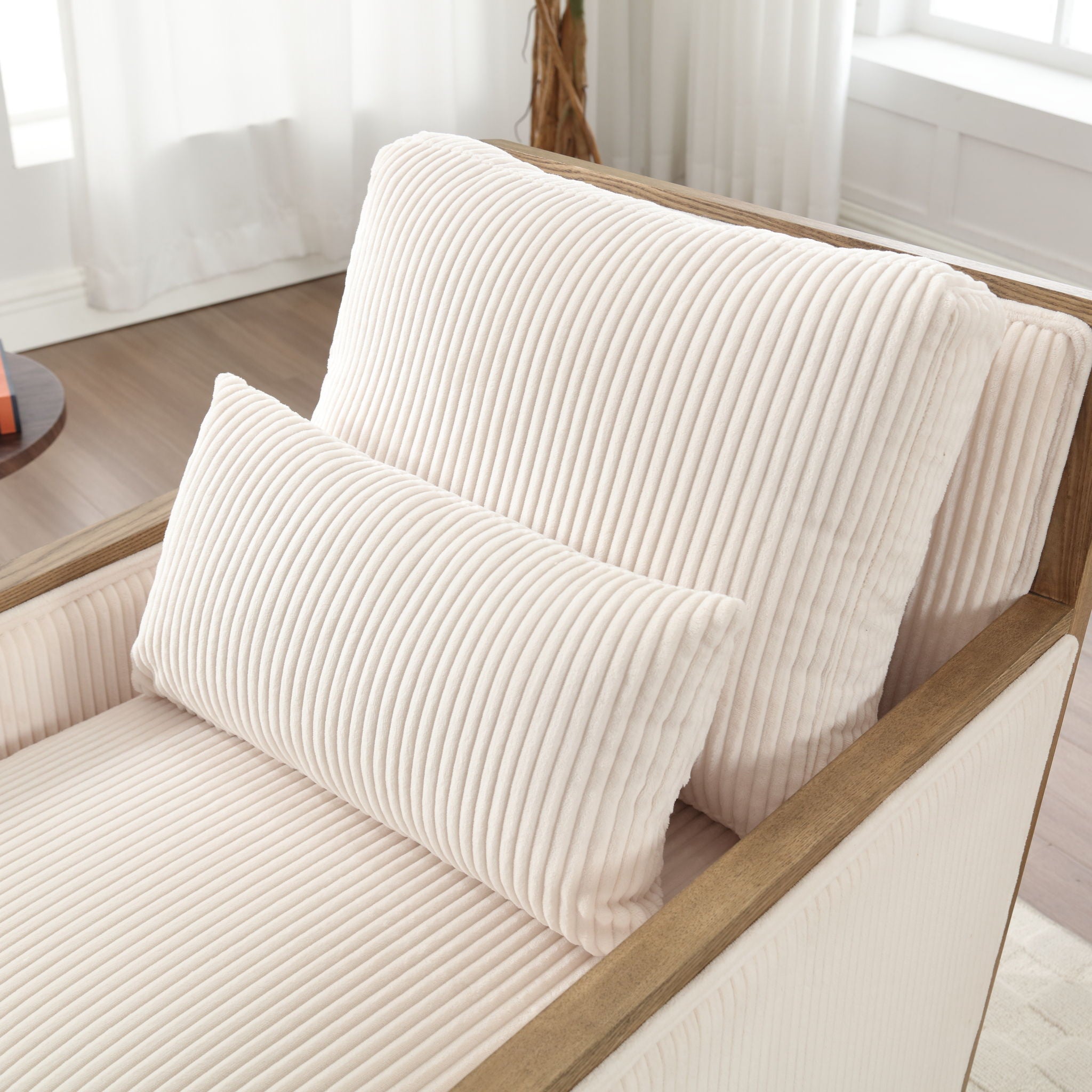 Comfy Accent Barrel Chair, 360 Degree Swivel