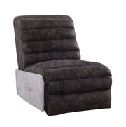 ACME Okzuil - Recliner - 2-Tone Gray Top Grain Leather & Aluminum | Meri Furniture