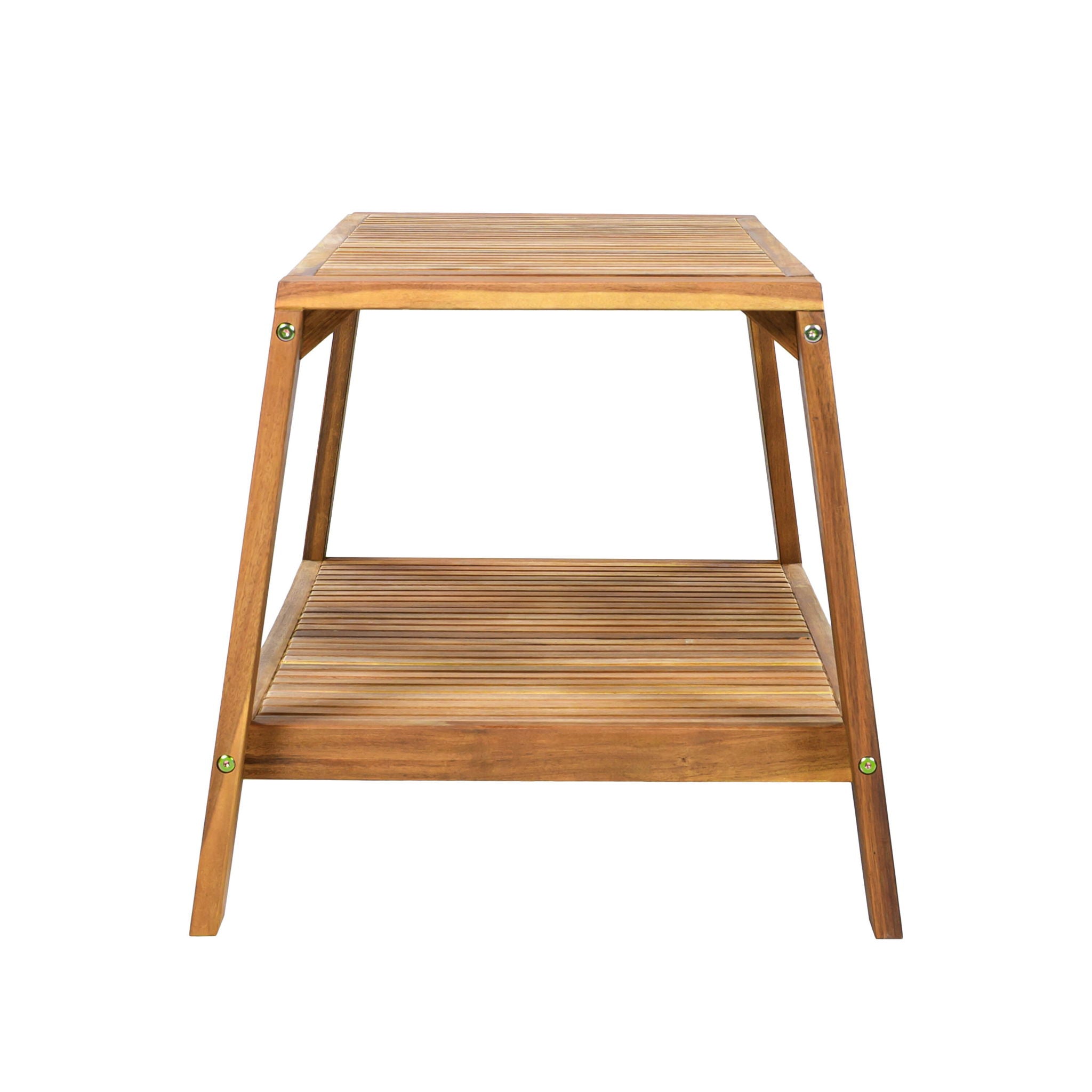 2 Piece Outdoor Conversation Set (Loveseat & Coffee Table With Water-Resistant Cushions) - Blue / Teak