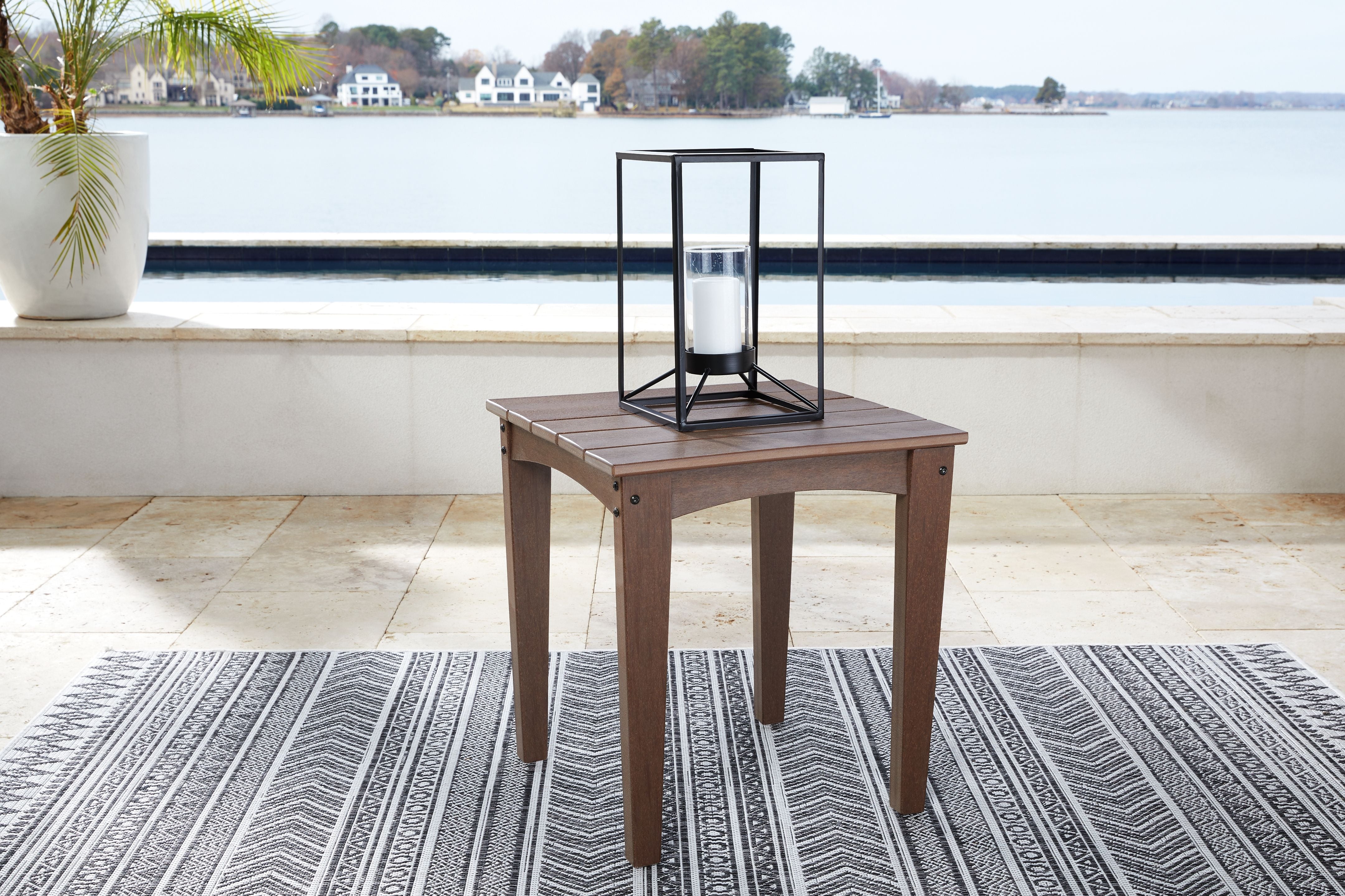 Signature Design by Ashley® Emmeline - Brown - Square End Table | Meri Furniture