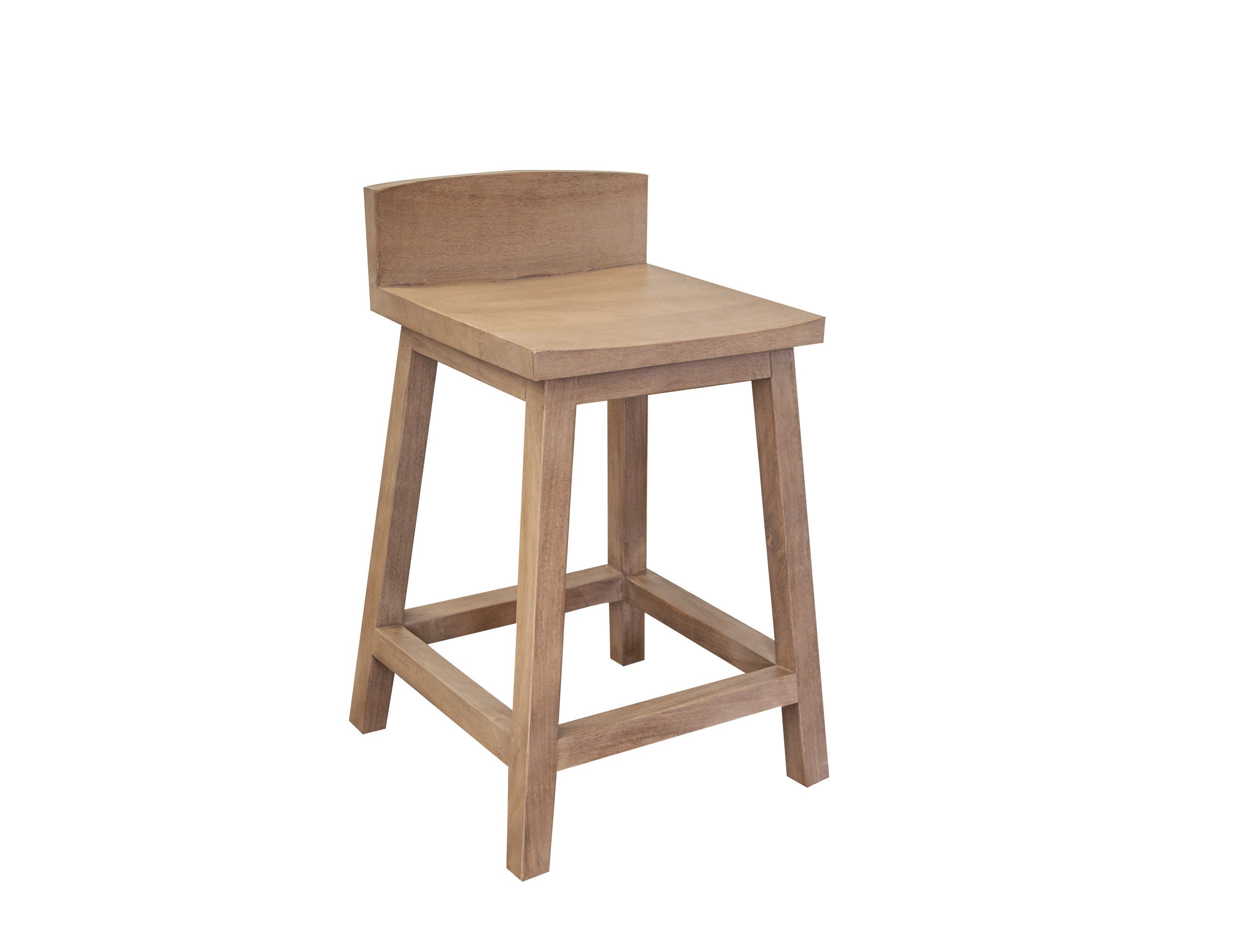 International Furniture Direct Natural Parota - Barstool (Set of 2) | Meri Furniture