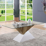 Furniture of America Bima - Coffee Table - White / Natural Tone | Meri Furniture