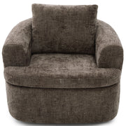 Modern Swivel Barrel Chair With Dual-Layer Cushion
