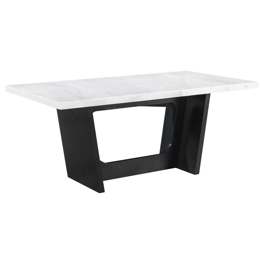 Coaster Fine Furniture Sherry - Rectangular Marble Top Dining Table Set | Meri Furniture