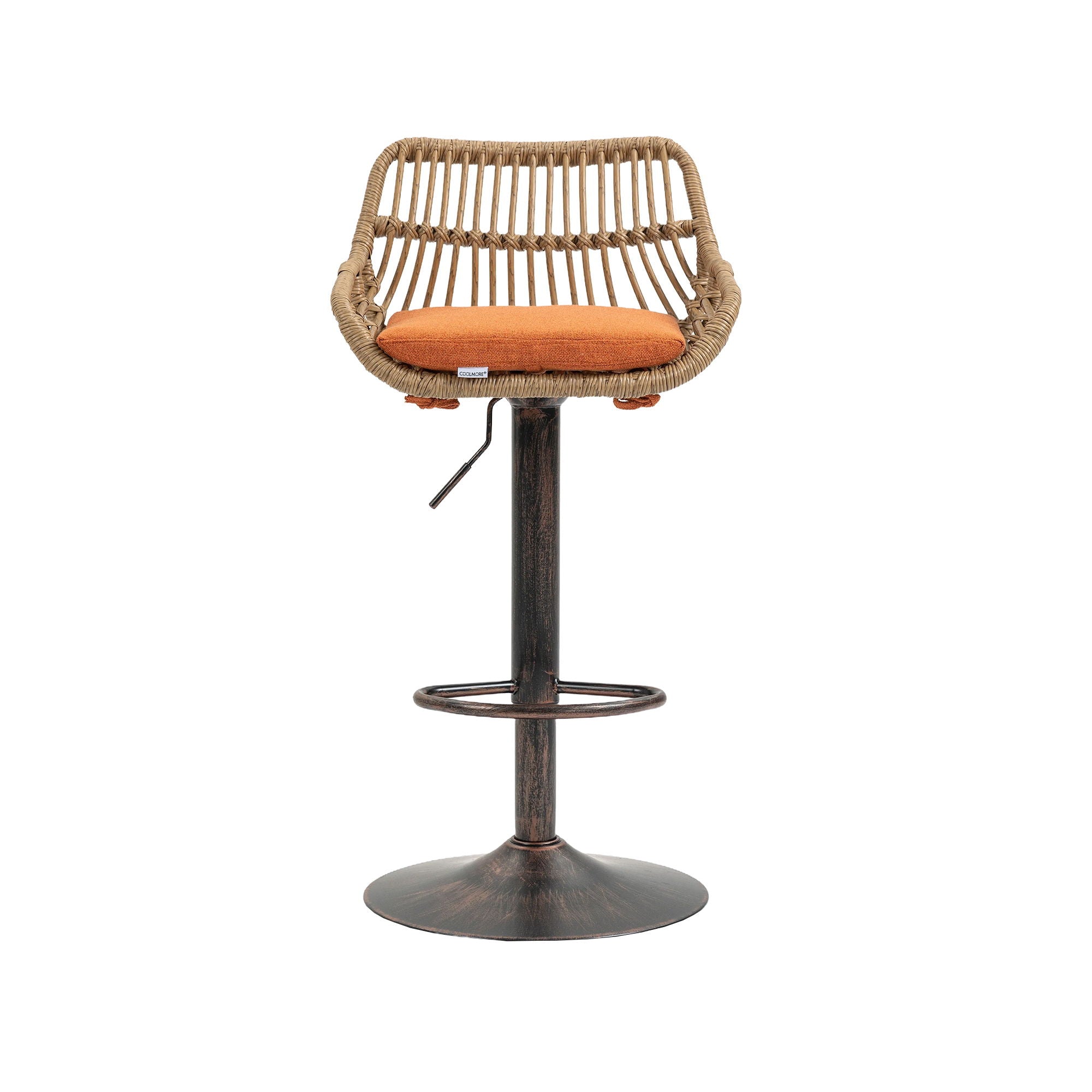 Modern Swivel Bar Stools Adjustable Counter Chairs With Footrest (Set of 2)