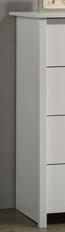 Celeste 32"W White 4-Drawer Chest with Silver Handles