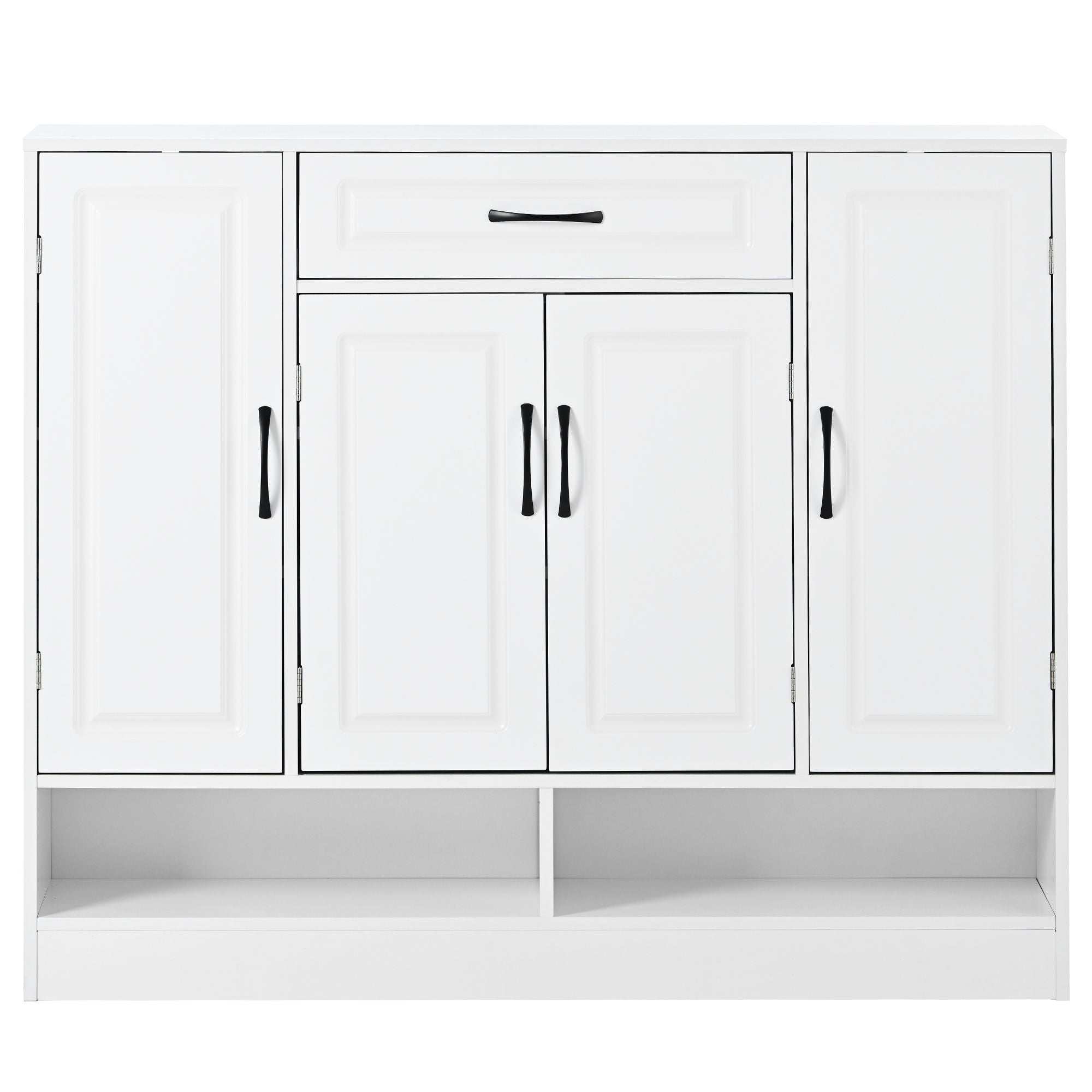 Sleek And Modern Shoe Cabinet With Adjustable Shelves, Space Saving Design